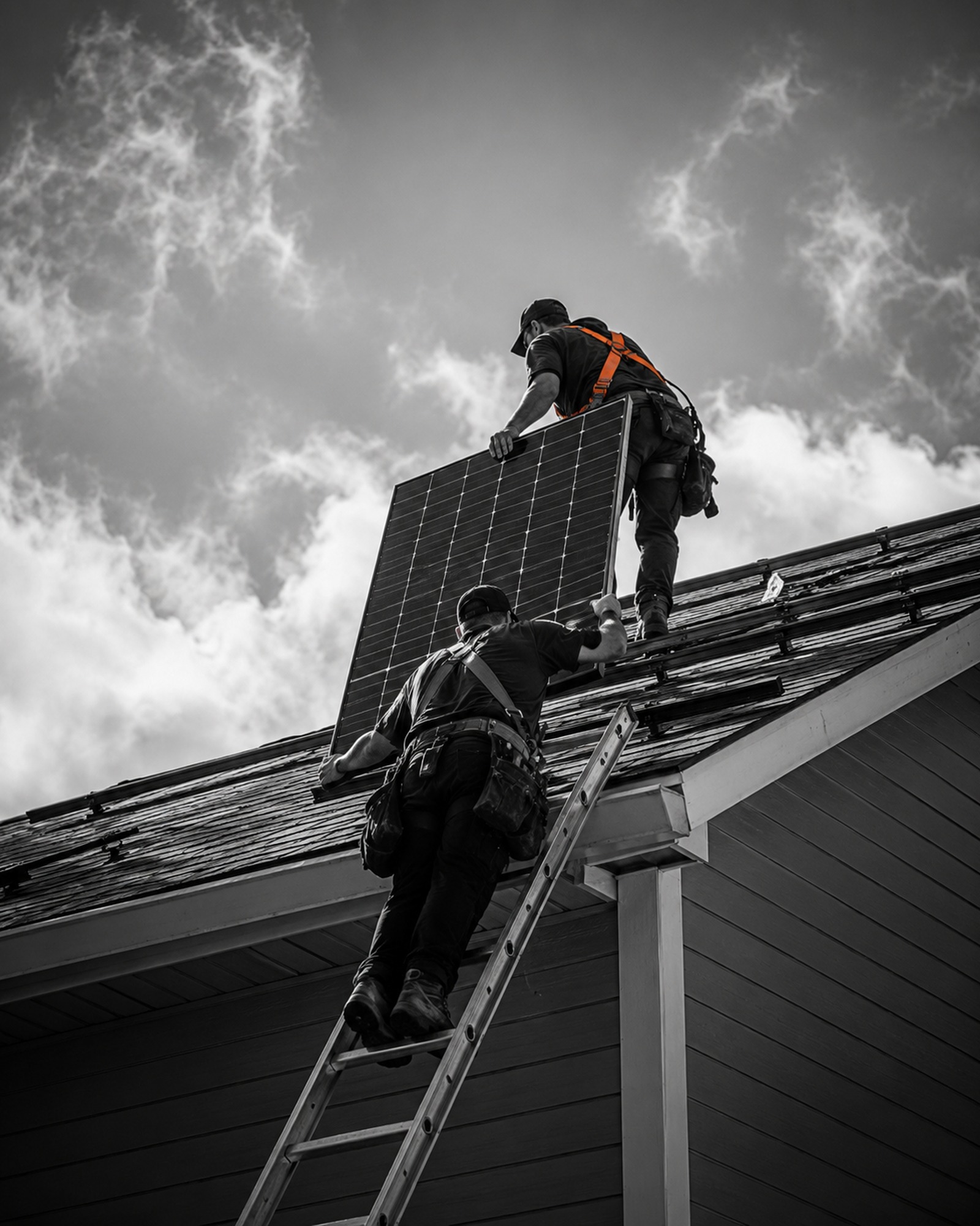 Solar Installation tradesperson at work